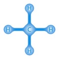 Methane molecule icon vector Royalty Free Stock Photo