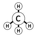 Methane molecule icon Royalty Free Stock Photo
