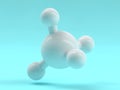 Methane Molecules Background. 3D rendering