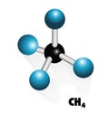 Methane molecule vector icon Royalty Free Stock Photo