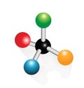 Methane molecule vector icon Royalty Free Stock Photo
