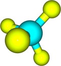 Methane molecule on white Royalty Free Stock Photo