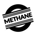 Methane stamp on white Royalty Free Stock Photo