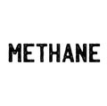 Methane stamp on white Royalty Free Stock Photo