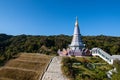 Methanidonnoppha stupa in Inthanon national park Royalty Free Stock Photo