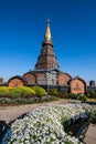 Methanidonnoppha stupa in Inthanon national park Royalty Free Stock Photo