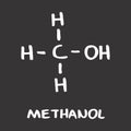 Methanol formula illustration