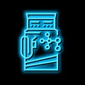 methanol gas station neon glow icon illustration