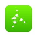 Methanol icon green vector