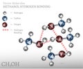 Methanol Molecule Bonding Royalty Free Stock Photo