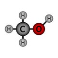 Methanol molecule icon Royalty Free Stock Photo