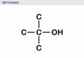 Methanol molecule illustration