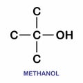 Methanol molecule illustration