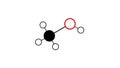 methanol molecule, structural chemical formula, ball-and-stick model, isolated image methyl alcohol