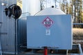 A methanol tank at natural gas wellhead facility