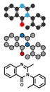 Methaqualone recreational drug molecule