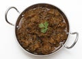 Methi gosht or lamb with fenugreek leaves Royalty Free Stock Photo