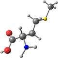 Methionine acid molecule isolated on white