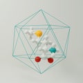 Methionine (L-methionine, Met, M) amino acid molecule. 3D rendering