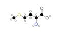 methionine molecule, structural chemical formula, ball-and-stick model, isolated image proteinogenic amino acids Royalty Free Stock Photo