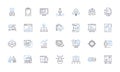 Method line icons collection. Procedure, System, Approach, Technique, Process, Practice, Strategy vector and linear