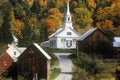 Methodist Church in Waits River, VT in autumn