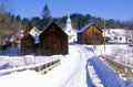 Methodist Church in Waits River, VT in winter snow Royalty Free Stock Photo