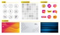 Methodology, Internet downloading and Direction icons. Checkbox, Swipe up and User idea signs. Vector