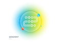 Methodology line icon. Development process sign. Gradient blur button. Vector