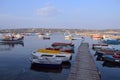 Methonis Port. Small boats and fishing boats