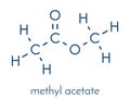 Methyl acetate solvent molecule. Skeletal formula..