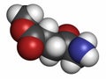 Methyl aminolevulinate non-melanoma skin cancer drug molecule. Used in photodynamic therapy. Atoms are represented as spheres with