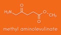 Methyl aminolevulinate non-melanoma skin cancer drug molecule. Used in photodynamic therapy. Skeletal formula.