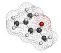 Methyl isobutyl ketone molecule. Used as chemical solvent and to denature alcohol Royalty Free Stock Photo