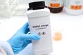 Methyl orange in bottle , chemical in the laboratory and industry