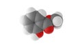 methyl salicylate molecule, methyl ester of salicylic acid, molecular structure, isolated 3d model van der Waals