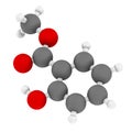 Methyl salicylate (wintergreen oil) molecule. Acts as rubefacient. Used as flavoring agent and fragrance