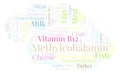 Methylcobalamin word cloud. Royalty Free Stock Photo