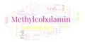Methylcobalamin word cloud. Royalty Free Stock Photo