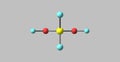 Methylene glycol molecular structure isolated on grey Royalty Free Stock Photo