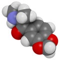 Methylone (bk-MDMA) stimulant molecule. Used as recreational drug