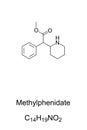 Methylphenidate, MP, chemical structure and formula