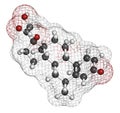 Methylprednisolone corticosteroid drug molecule.