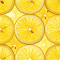 Meticulous Pattern of Backlit Lemon Slices Royalty Free Stock Photo
