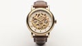 Meticulously Crafted Gold Skeleton Watch With Classic Symmetry