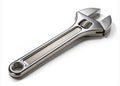Single Metallic Wrench HighQuality Isolated Image for Industrial and Mechanical Illustration Purposes Royalty Free Stock Photo