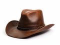 Stunning Isolation: The Classic Leather Cowboy Hat