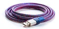 ProfessionalGrade USBC to USBA Cable Loop Pristine White Background for Seamless Integration into Modern Tech Royalty Free Stock Photo