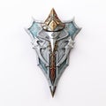 Meticulously Crafted World Of Warcraft Hero Shield In Maroon And Cyan