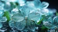 Icy Elegance: Realistic Ice Shamrock